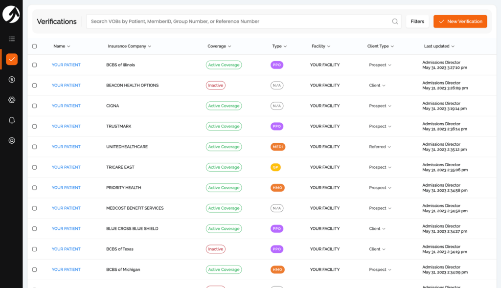 Insurance Verification Platform Dashboard